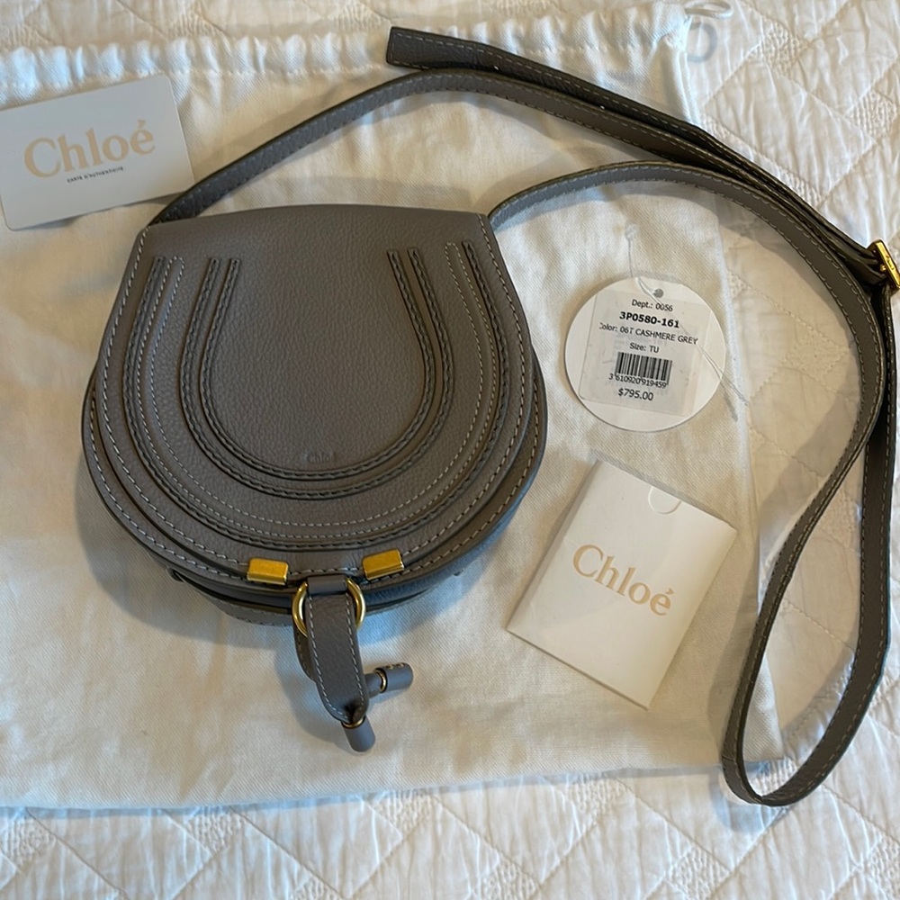 Chloe Mini Marcie in cashmere grey, like new condition!